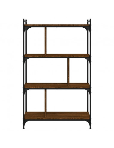 Libreria Rovere Marrone 4 Ripiani 76x32x123cm Legno Multistrato