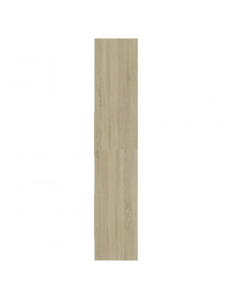 Libreria Bianca e Rovere Sonoma 60x35x180 cm Legno Multistrato