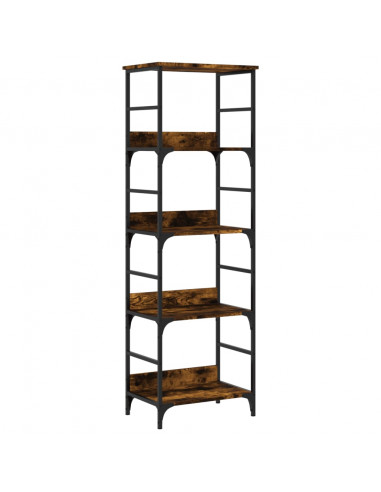 Libreria Rovere Fumo 50x33x153 cm in Legno Multistrato