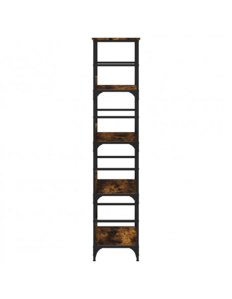 Libreria Rovere Fumo 50x33x153 cm in Legno Multistrato