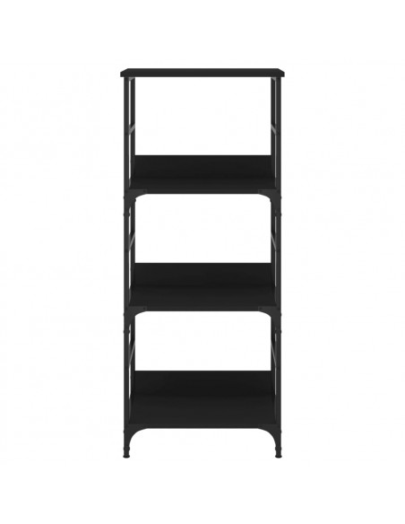 Libreria Nera 50x33x117,5 cm in Legno Multistrato
