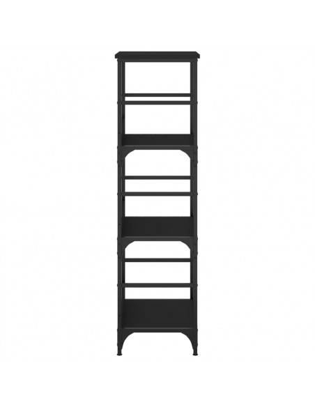Libreria Nera 50x33x117,5 cm in Legno Multistrato