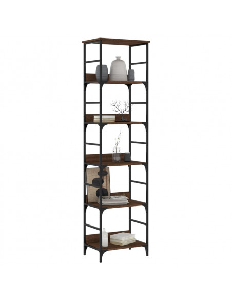 Libreria Rovere Marrone 50x33x188,5 cm in Legno Multistrato