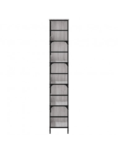 Libreria Grigio Sonoma 78,5x33x188,5 cm in Legno Multistrato