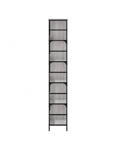 Libreria Grigio Sonoma 78,5x33x188,5 cm in Legno Multistrato