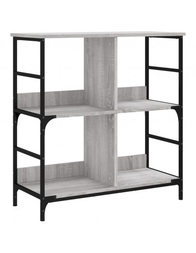 Libreria Grigio Sonoma 78,5x33x82 cm in Legno Multistrato