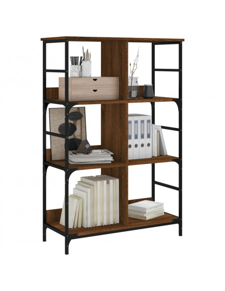 Libreria Rovere Marrone 78,5x33x117,5 cm in Legno Multistrato