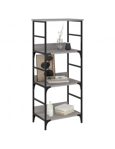 Libreria Grigio Sonoma 50x33x117,5 cm in Legno Multistrato
