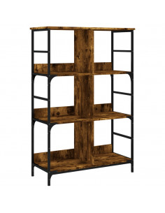 Libreria Rovere Fumo 78,5x33x117,5 cm in Legno Multistrato 2