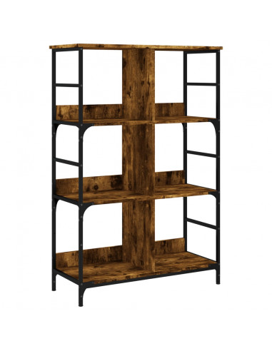 Libreria Rovere Fumo 78,5x33x117,5 cm in Legno Multistrato