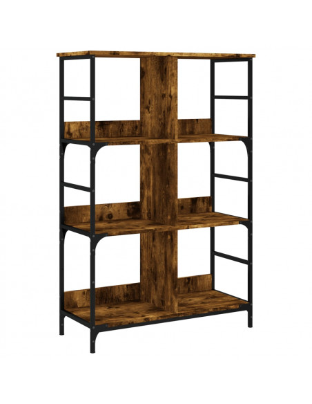 Libreria Rovere Fumo 78,5x33x117,5 cm in Legno Multistrato