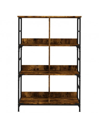 Libreria Rovere Fumo 78,5x33x117,5 cm in Legno Multistrato