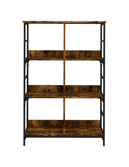 Libreria Rovere Fumo 78,5x33x117,5 cm in Legno Multistrato