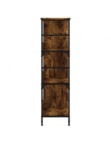 Libreria Rovere Fumo 78,5x33x117,5 cm in Legno Multistrato