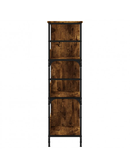 Libreria Rovere Fumo 78,5x33x117,5 cm in Legno Multistrato