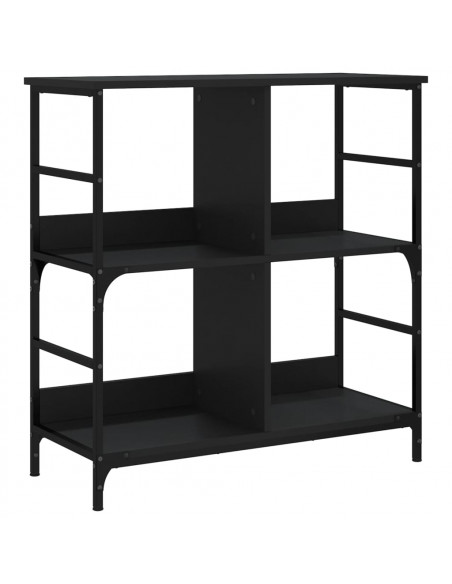 Libreria Nera 78,5x33x82 cm in Legno Multistrato
