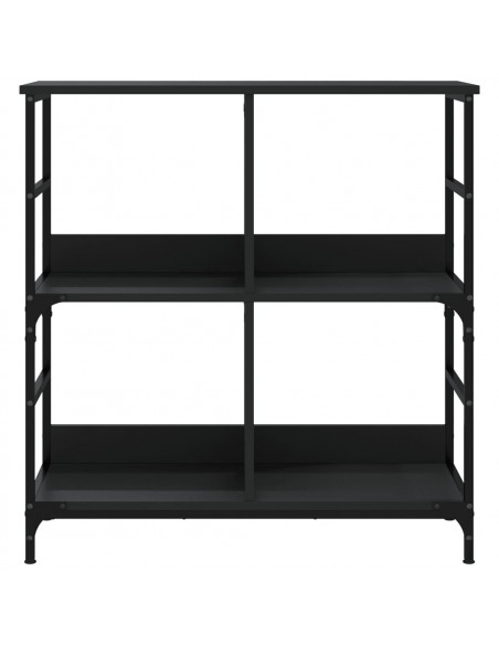 Libreria Nera 78,5x33x82 cm in Legno Multistrato