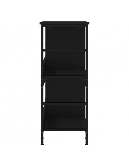 Libreria Nera 78,5x33x82 cm in Legno Multistrato