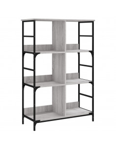 Libreria Grigio Sonoma 78,5x33x117,5 cm in Legno Multistrato 2