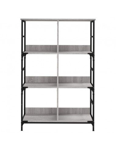 Libreria Grigio Sonoma 78,5x33x117,5 cm in Legno Multistrato