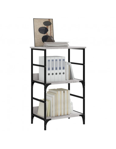 Libreria Grigio Sonoma 50x33x82 cm in Legno Multistrato