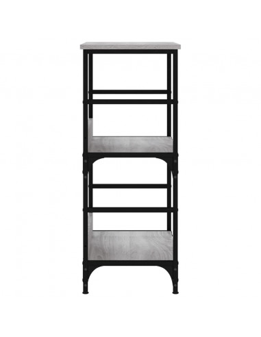 Libreria Grigio Sonoma 50x33x82 cm in Legno Multistrato