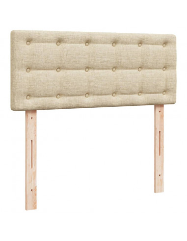 Giroletto a Molle con Materasso Crema 120x200 cm in Tessuto