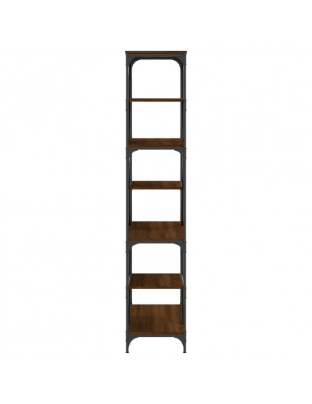 Libreria Rovere Marrone 91x36x176cm Legno Multistrato e Acciaio