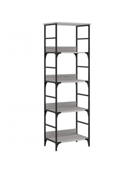 Libreria Grigio Sonoma 50x33x153 cm in Legno Multistrato