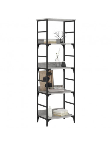 Libreria Grigio Sonoma 50x33x153 cm in Legno Multistrato