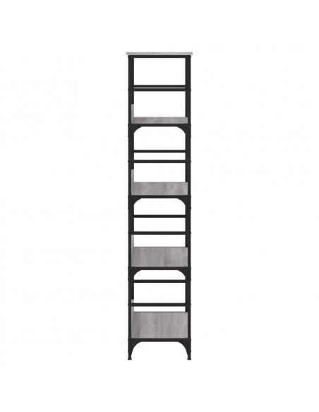Libreria Grigio Sonoma 50x33x153 cm in Legno Multistrato