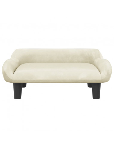 Lettino per Cani Crema 70x40x24 cm in Velluto