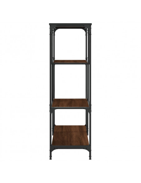 Libreria Rovere Marrone 81x36x115cm Legno Multistrato e Acciaio
