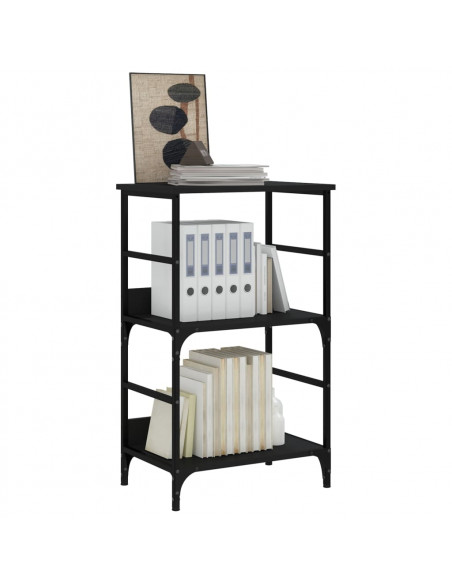 Libreria Nera 50x33x82 cm in Legno Multistrato