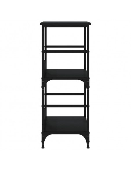 Libreria Nera 50x33x82 cm in Legno Multistrato
