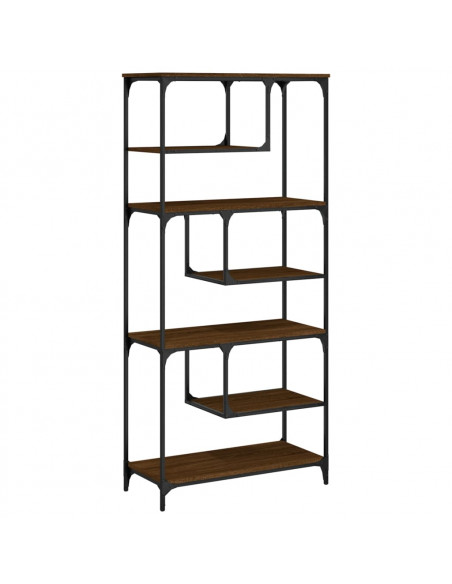 Libreria Rovere Marrone 81x36x176 cm in Legno Multistrato