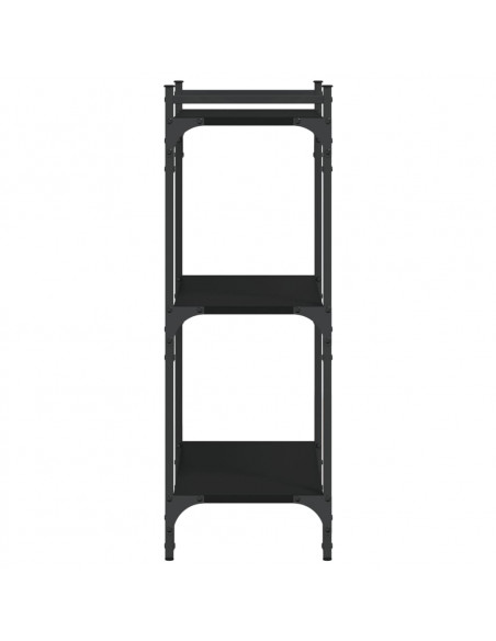 Libreria a 3 Ripiani Nera 60x30x86 cm in Legno Multistrato