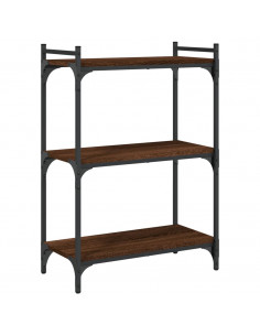 Libreria 3 Ripiani Rovere Marrone 60x30x86 cm Legno Multistrato 2