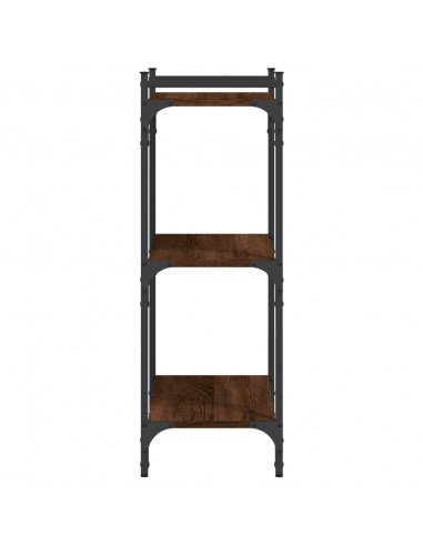Libreria 3 Ripiani Rovere Marrone 60x30x86 cm Legno Multistrato