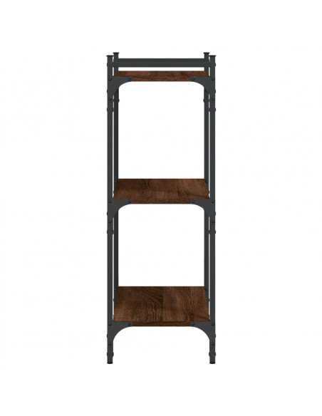 Libreria 3 Ripiani Rovere Marrone 60x30x86 cm Legno Multistrato