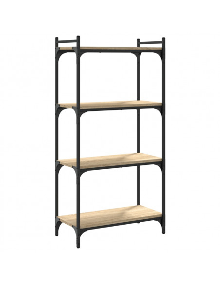 Libreria 4 Ripiani Rovere Sonoma 60x30x120 cm Legno Multistrato