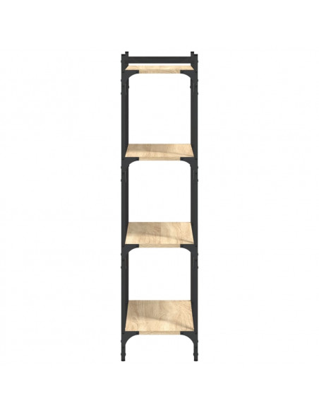 Libreria 4 Ripiani Rovere Sonoma 60x30x120 cm Legno Multistrato