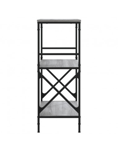 Libreria 3 Ripiani Grigio Sonoma 59x35x90,5cm Legno Multistrato