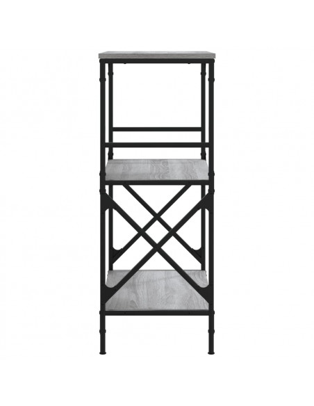 Libreria 3 Ripiani Grigio Sonoma 59x35x90,5cm Legno Multistrato
