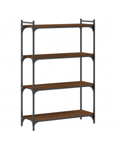 Libreria 4 Ripiani Rovere Marrone 80x30x120cm Legno Multistrato 2