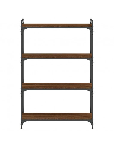 Libreria 4 Ripiani Rovere Marrone 80x30x120cm Legno Multistrato
