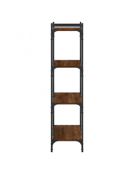 Libreria 4 Ripiani Rovere Marrone 80x30x120cm Legno Multistrato