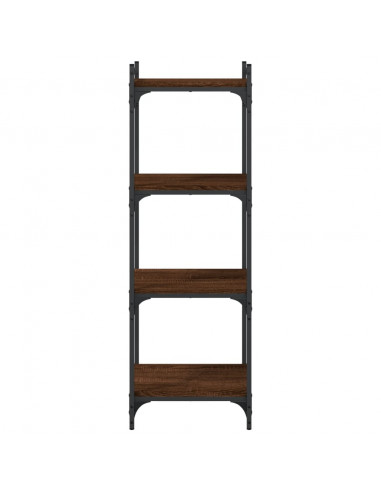 Libreria 4 Ripiani Rovere Marrone 40x30x120cm Legno Multistrato