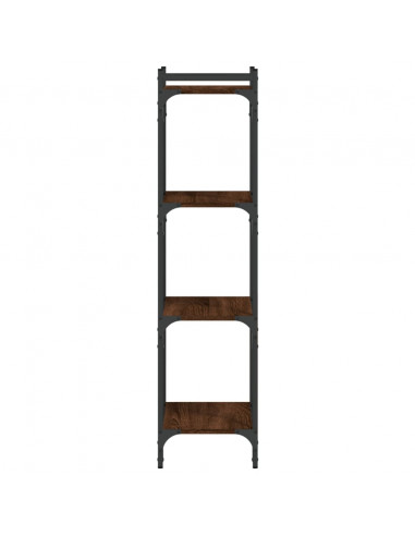 Libreria 4 Ripiani Rovere Marrone 40x30x120cm Legno Multistrato