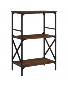 Libreria 3Ripiani Rovere Marrone 59x35x90,5cm Legno Multistrato 2